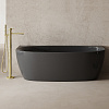 Abber Karbon Карбоновая ванна пристенная овальная 170x80x55h см, цвет: черный AK9004