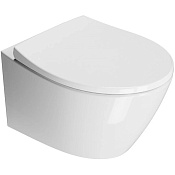 GSI Modo Унитаз подвесной 52x37 см безободковый, смыв swirlflush, цвет: белый глянцевый 981611