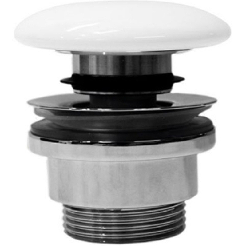 GSI Донный клапан для раковины универсальный с керамической крышкой, цвет: белый глянцевый PCS11