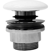 GSI Донный клапан для раковины универсальный с керамической крышкой, цвет: белый глянцевый PCS11