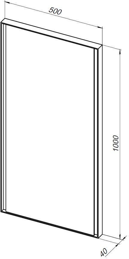 Allen Brau Infinity Зеркало прямоугольное 50x100h см, с подсветкой и сенс. вык., цвет: белый матовый 1.21021.WT