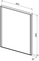 Allen Brau Infinity Зеркало прямоугольное 60x80h см, с подсветкой и сенс. выкл., цвет: белый матовый 1.21018.BL