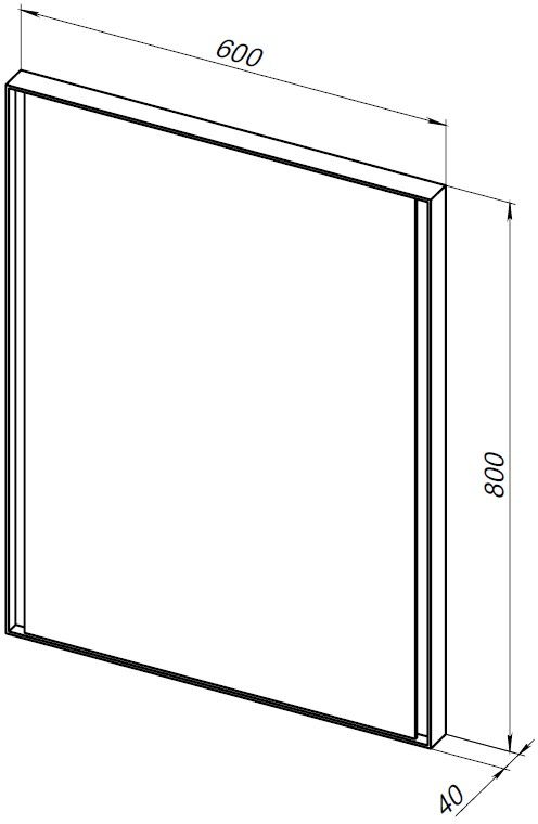 Allen Brau Infinity Зеркало прямоугольное 60x80h см, с подсветкой и сенс. выкл., цвет: белый матовый 1.21018.WT
