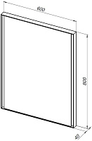 Allen Brau Infinity Зеркало прямоугольное 60x80h см, с подсветкой и сенс. выкл., цвет: белый матовый 1.21018.WT