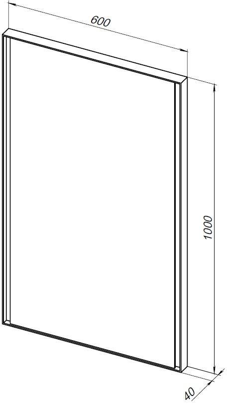 Allen Brau Infinity Зеркало прямоугольное 60x100h см, с подсветкой и сенс. вык., цвет: белый матовый 1.21019.BL