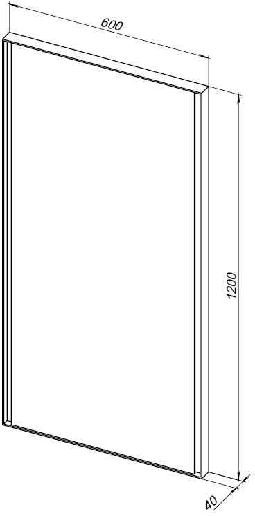 Allen Brau Infinity Зеркало прямоугольное 60x120h см, с подсветкой и сенс. вык., цвет: белый матовый 1.21020.WT