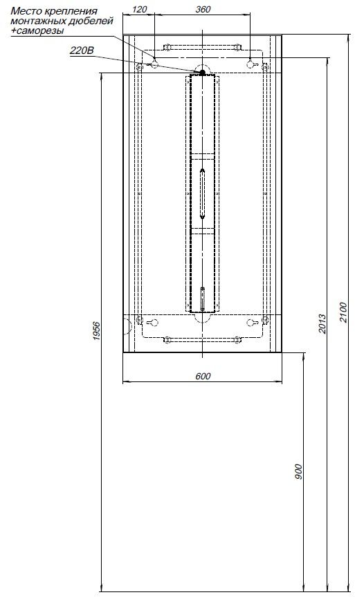 Allen Brau Infinity Зеркало прямоугольное 60x120h см, с подсветкой и сенс. вык., цвет: белый матовый 1.21020.WT