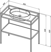 Allen Brau Liberty Консоль под раковину подвесная 90x46x90,8h см, цвет: латунь брашированная 1.33004.03