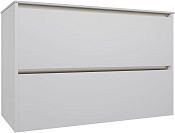 Allen Brau Activity Тумба под раковину, подвесная 100x45,7x65h см, цвет: белый матовый/олива браш 1.34014.WM