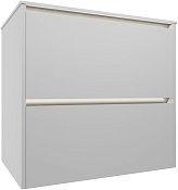 Allen Brau Activity Тумба под раковину, подвесная 70x45,7x65h см, цвет: белый матовый/олива браш 1.34011.WM