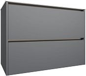 Allen Brau Activity Тумба под раковину, подвесная 90x45,7x65h см, цвет: платина матовая/олива браш 1.34013.PGM