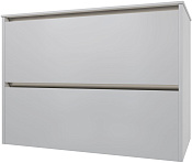 Allen Brau Activity Тумба под раковину, подвесная 90x45,7x65h см, цвет: белый матовый/олива браш 1.34013.WM