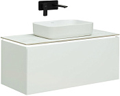 Allen Brau Infinity Тумба под раковину, подвесная 99,2x45,6x41,2h см, цвет: белый матовый 1.21004.WM