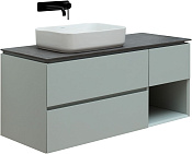 Allen Brau Infinity Тумба под раковину, подвесная левая 119,2x45,6x51h см, цвет: папирус матовый 1.21005.PWM