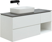 Allen Brau Infinity Тумба под раковину, подвесная левая 119,2x45,6x51h см, цвет: белый матовый 1.21005.WM