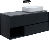 Allen Brau Infinity Тумба под раковину, подвесная правая 119,2x45,6x51h см, цвет: антрацит матовый 1.21007.AM