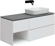 Allen Brau Infinity Тумба под раковину, подвесная правая 119,2x45,6x51h см, цвет: белый матовый 1.21007.WM