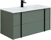 Allen Brau Reality Тумба под раковину, подвесная 100x46,2x50h см, цвет: олива матовая 1.32007.CGM