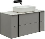 Allen Brau Reality Тумба под раковину, подвесная 100x46,2x50h см, цвет: платина матовая 1.32007.PGM