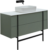 Allen Brau Reality Тумба под раковину, подвесная 120x46,2x50h см, цвет: олива матовая 1.32008.CGM