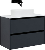 Allen Brau Activity Тумба под раковину, подвесная с подсветкой 90x45,7x65h см, цвет: антрацит/черный 1.34005.AM