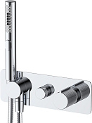 Allen Brau Liberty Смеситель для ванны с ручным душем, на 2 потребителя, с внутр. частью, цвет: хром 5.33009-00
