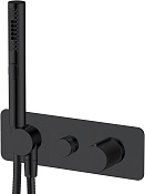 Allen Brau Liberty Смеситель для ванны ручной душ, 2 потреб., с внутр. частью, цвет: черный матовый 5.33009-31