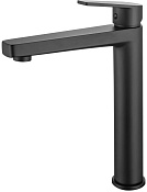 Allen Brau Eclipse Смеситель для раковины высокий, с донным клапаном, излив 17 см, цвет: черный мат 5.E1002-31