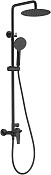 Allen Brau Eclipse Душевая стойка: смеситель, ручной и верхний душ, шланг 150 см, цвет: черный мат 5.E1006-31
