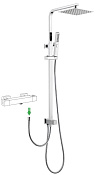 Allen Brau Infinity Душевая стойка: перекл. потоков, ручной и верхний душ, шланг 150 см, цвет: хром 5.21031-00