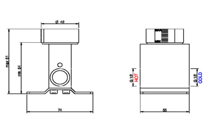 Treemme Встраиваемая часть напольного смесителя для раковины RWIT6051ZZ01