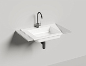 Salini Onda 80 Раковина столешница прямоугольная 80x50x1,6h см, цвет: белый матовый 1402201M