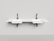 Salini Onda 180 Раковина столешница прямоугольная 180x50x1,6h см, цвет: белый матовый 1402202M