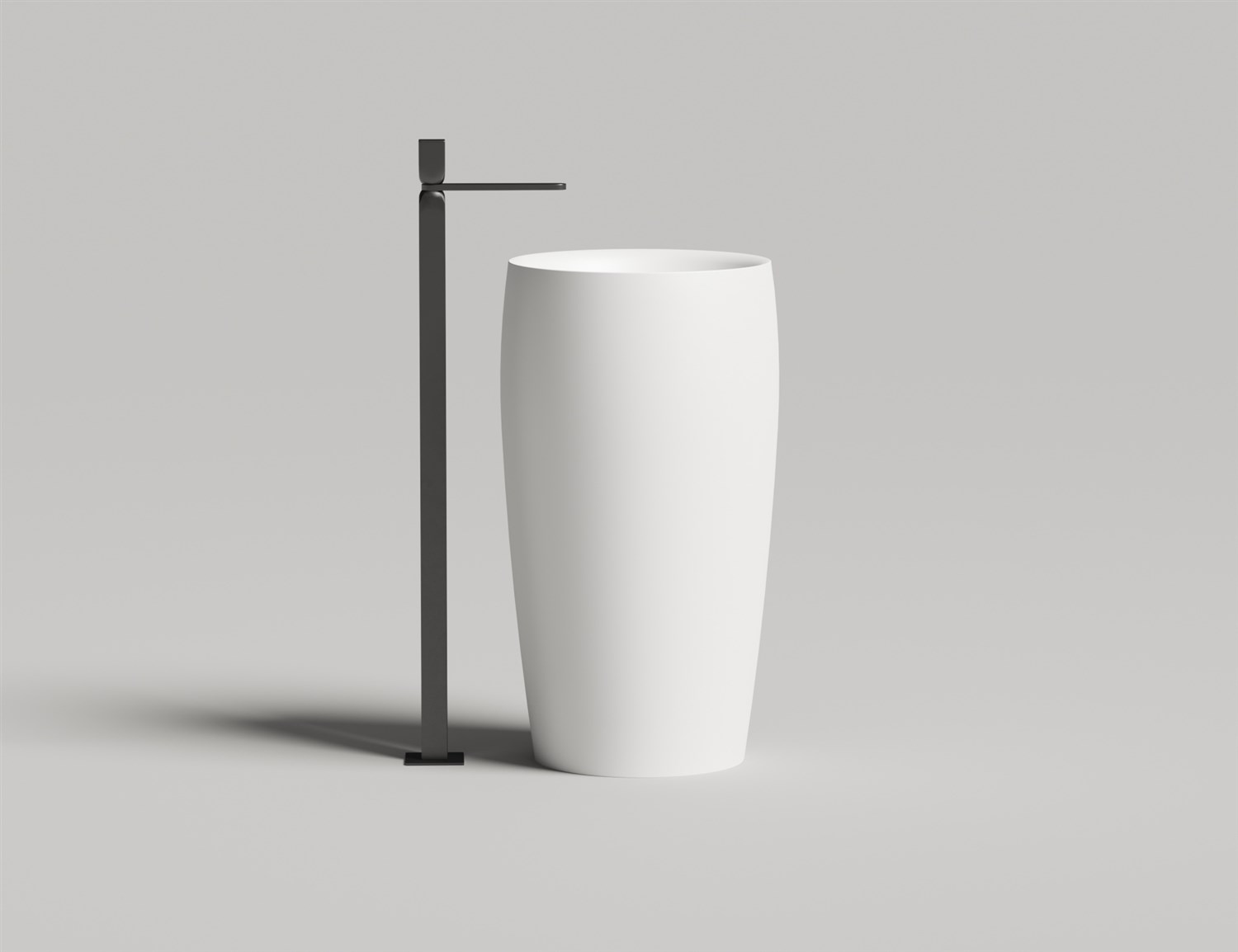 Salini Alda 03 Раковина напольная круглая 47x47x90h см, цвет: белый глянцевый 130311G