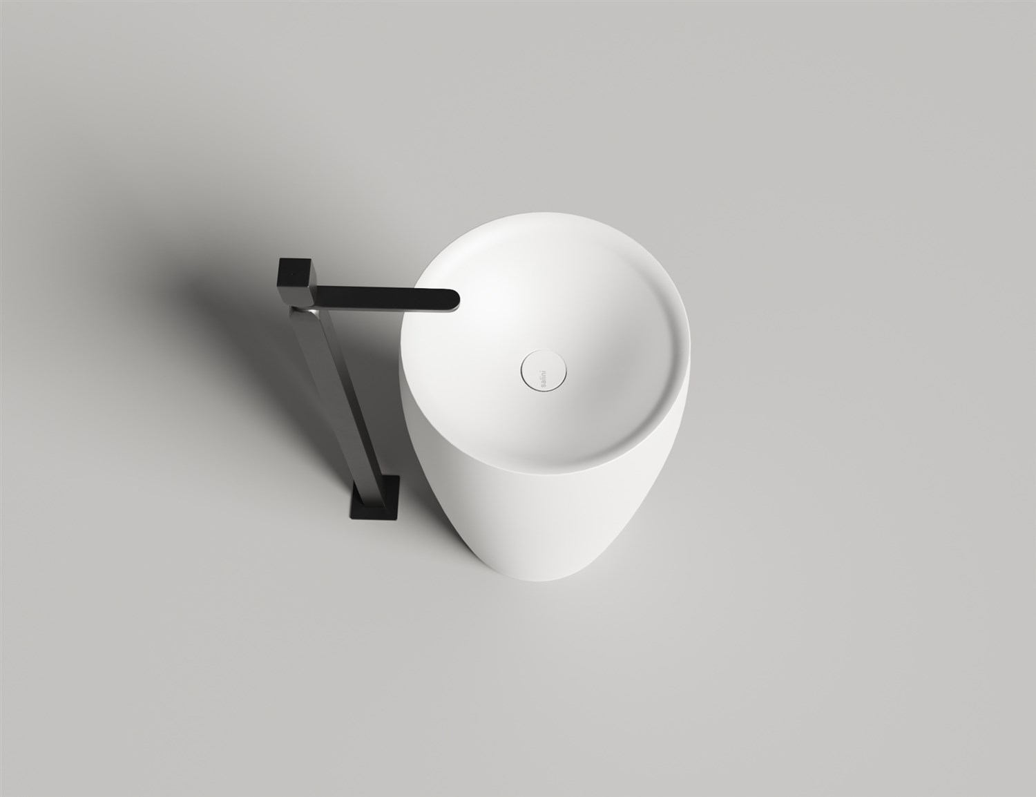 Salini Alda 03 Раковина напольная круглая 47x47x90h см, цвет: белый матовый 130321M