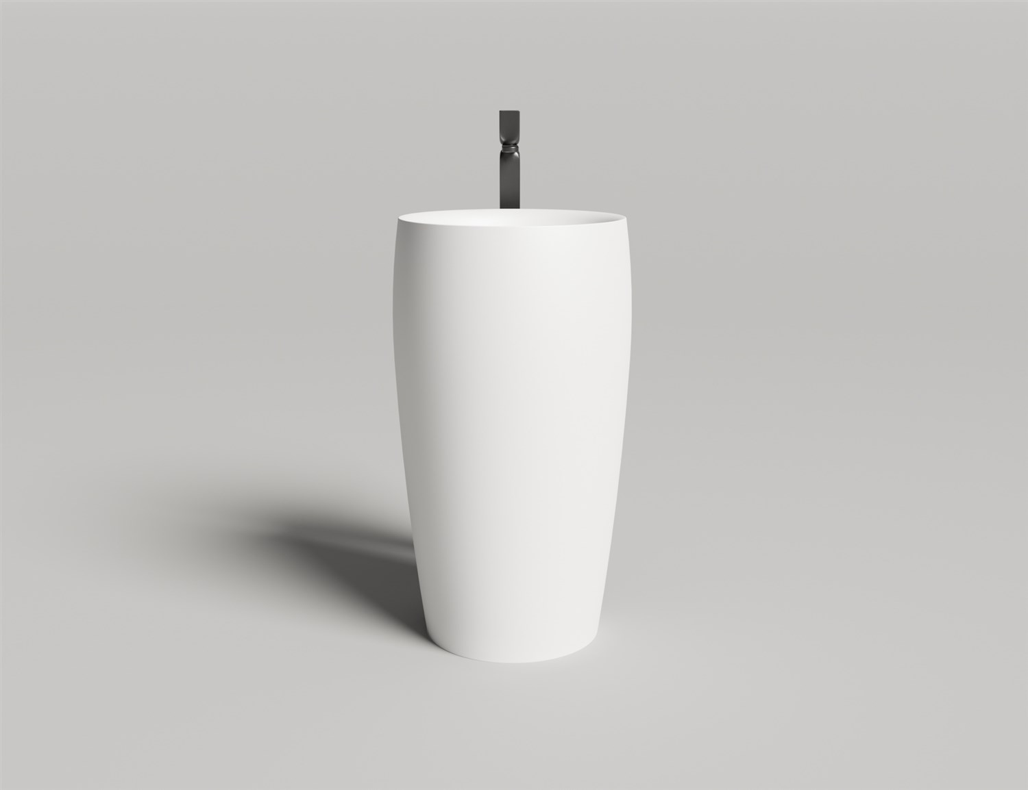 Salini Alda 03 Раковина напольная круглая, д/к, сифон 47x47x90h см, глянцевый цвет: RAL 130311GF