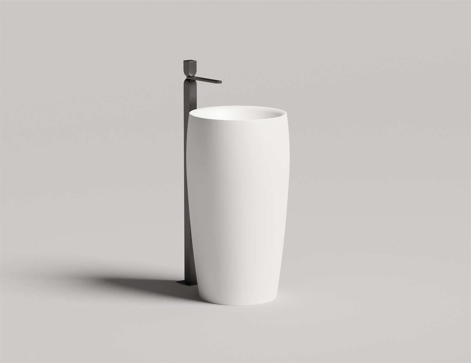 Salini Alda 03 Раковина напольная круглая, д/к, сифон 47x47x90h см, матовый цвет: RAL 130321MF