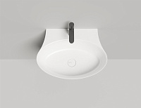 Salini Alda Wall 01 Раковина подвесная округлая 58x45x15h см, цвет: белый глянцевый 140311G