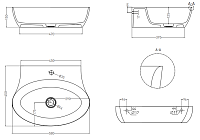 Salini Alda Wall 01 Раковина подвесная округлая 58x45x15h см, цвет: белый матовый 140321M