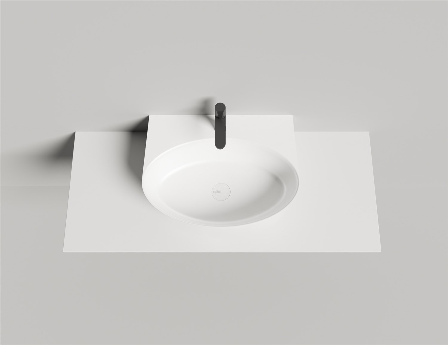 Salini Alda Wall 02 Раковина подвесная округлая 58x45x15h см, глянцевый цвет: RAL 140312GF