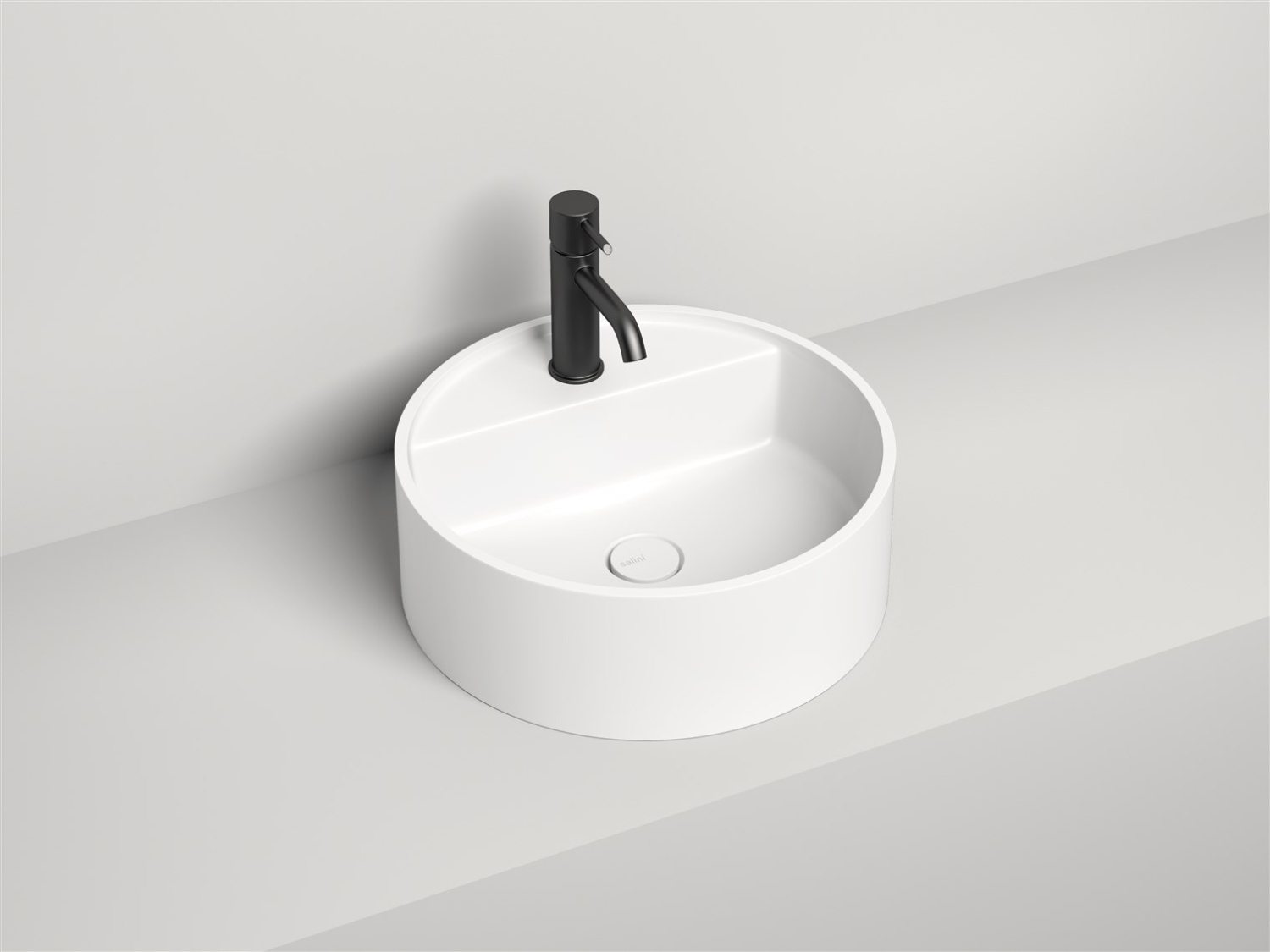 Salini Armonia Top 02 Раковина накладная круглая 45x45x16h см, цвет: белый матовый 130126M