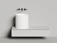 Salini Armonia 04 Раковина накладная круглая 46x46x45h см, цвет: белый глянцевый 130118G