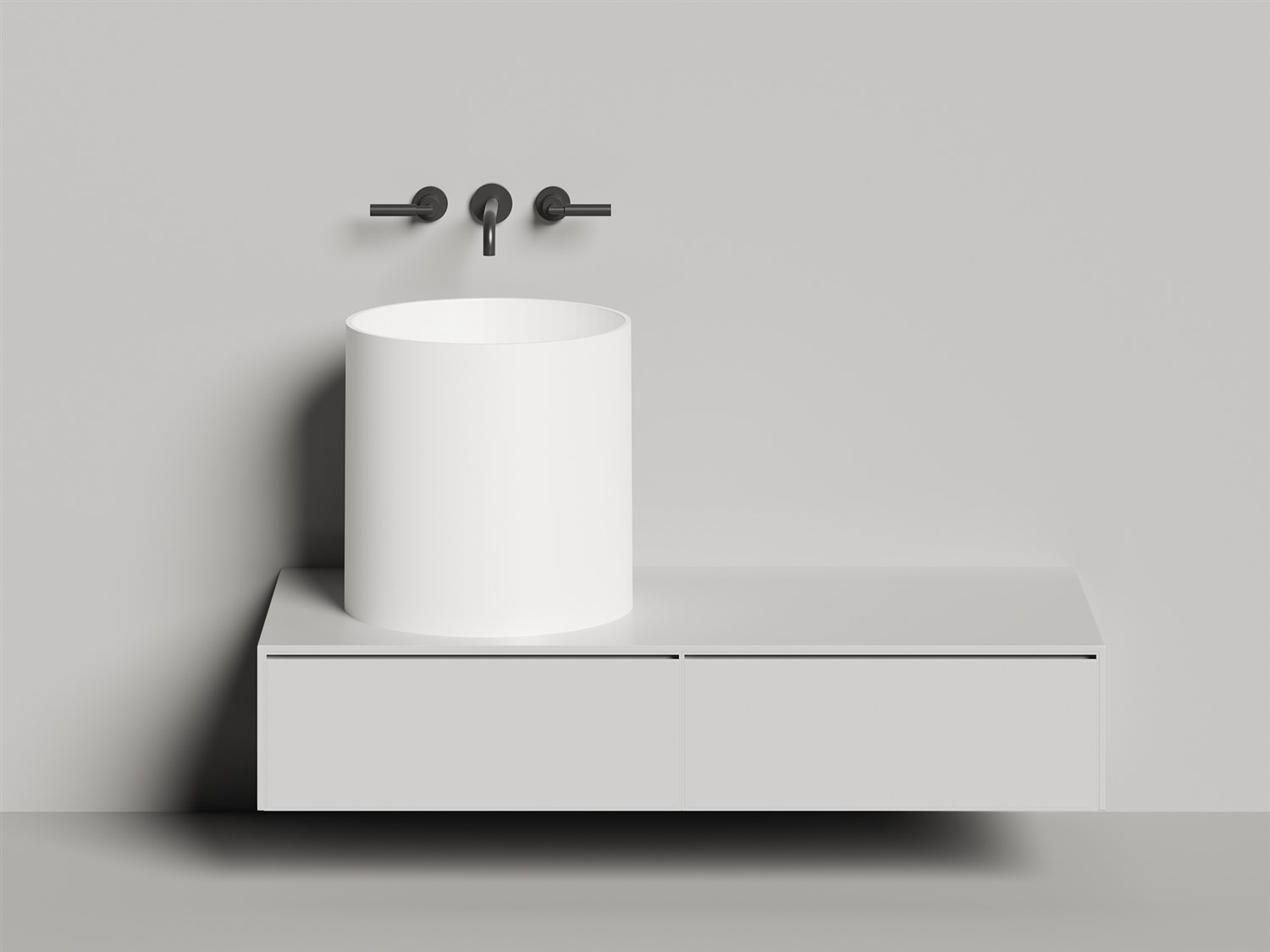 Salini Armonia 04 Раковина накладная круглая 46x46x45h см, цвет: белый матовый 130118M