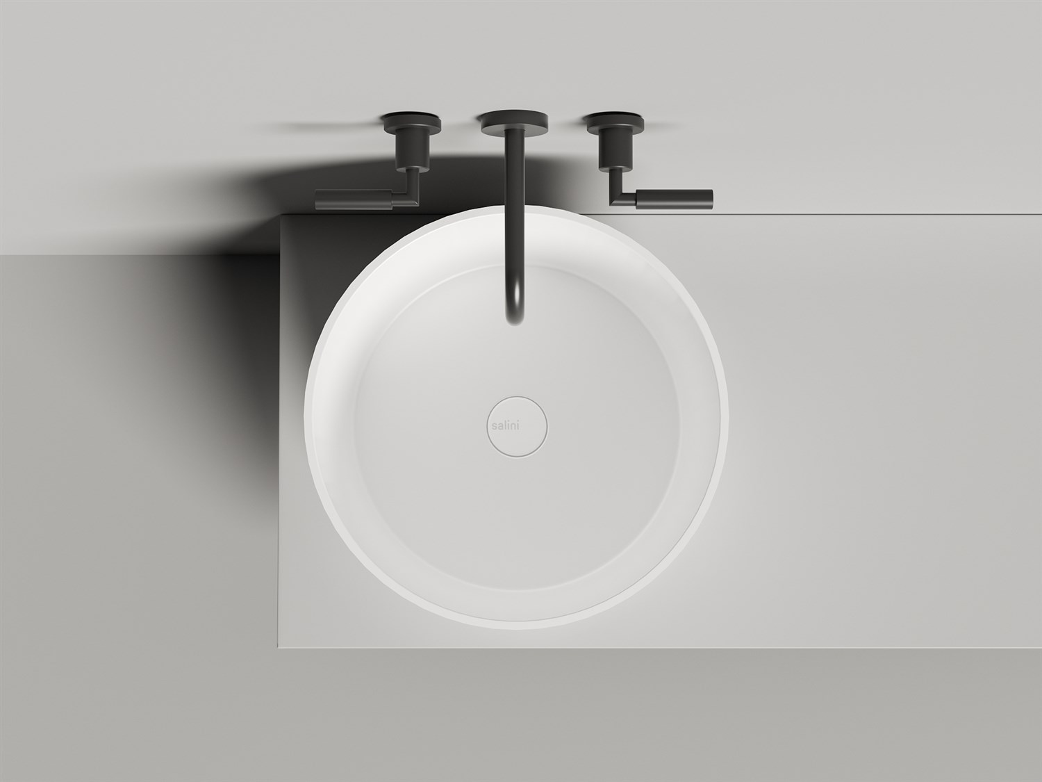 Salini Armonia 04 Раковина накладная круглая 46x46x45h см, матовый цвет: RAL 130118MF