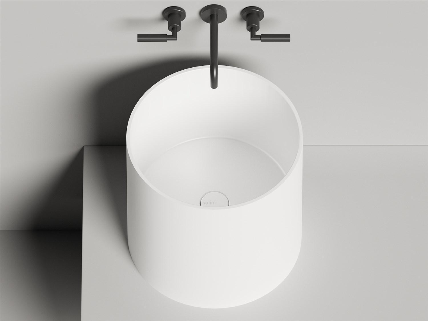 Salini Armonia 04 Раковина накладная круглая 46x46x45h см, матовый цвет: RAL 130118MF