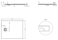 Salini Oasi Душевой поддон 120x90x3h см, матовый цвет: RAL полностью 120322MF