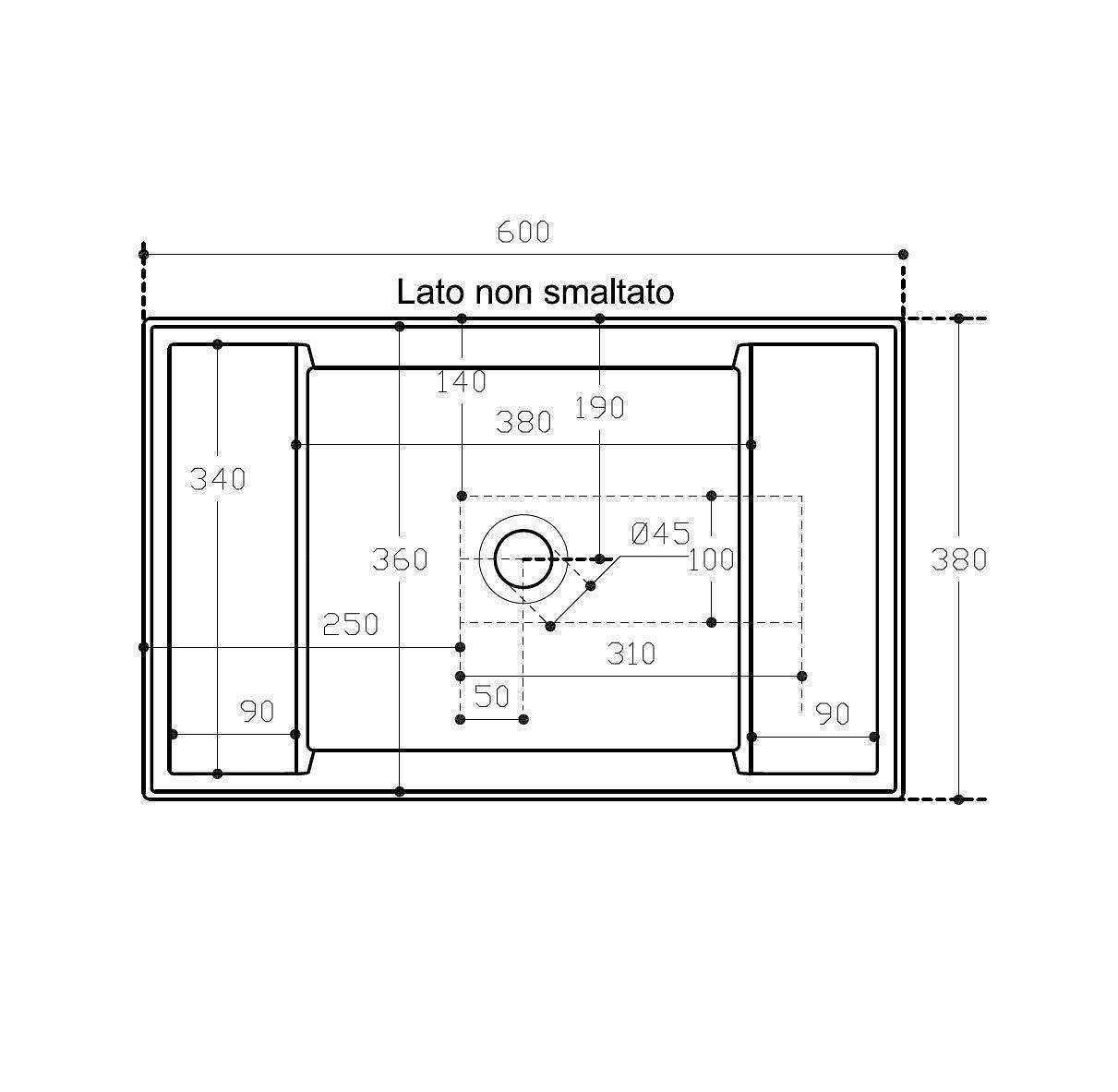 Galassia Meg11 Pro Раковина подвесная без отверстий 60x38х25h см, цвет: белый матовый 5484MT