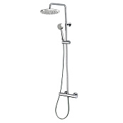 Bossini Elios Душевая стойка: смеситель, ручной и верхний душ, 1 вид струи, шланг, цвет: chrome L10052.030