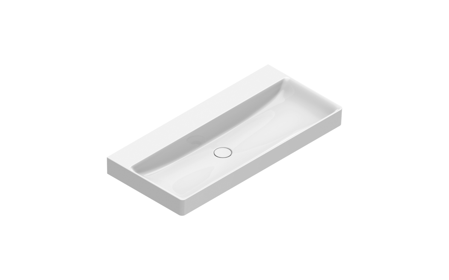 Catalano Comfort Раковина подвесная 100x47x14,5h см, без перелива, покр Cataglaze цвет: белый глянц. 0421000001