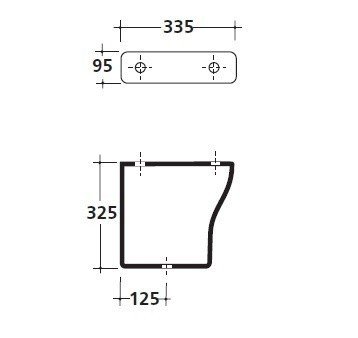 Galassia Iside Пара керамических подставок для раковины, цвет: белый матовый 2004